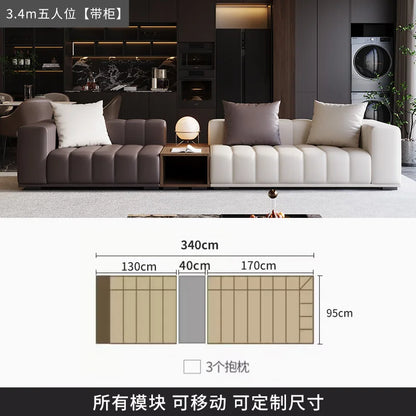 Chinese Leather Living Room Sofas Designer Floor