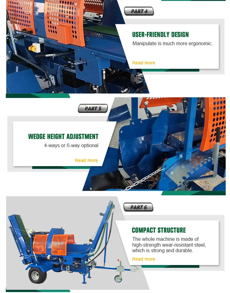 Heavy Duty 45 ton Firewood Cutting and Splitting