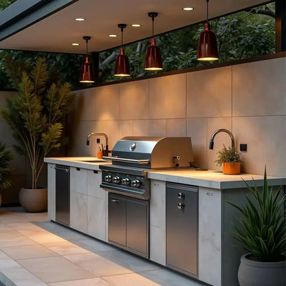 Rustproof Aluminum Modular Outdoor BBQ Kitchen