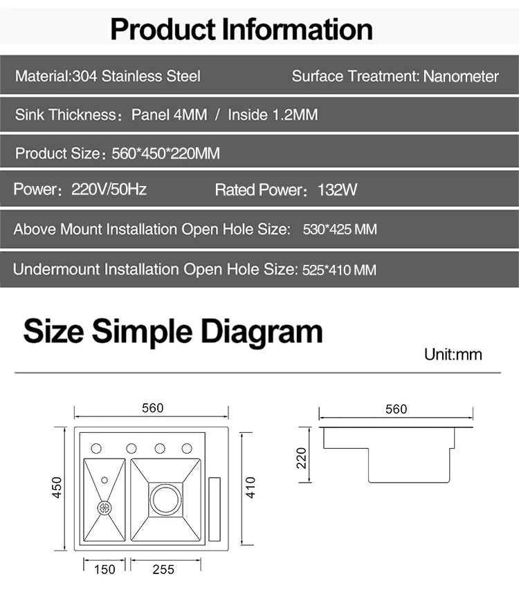 Rinser Bar Counter Island Hidden Kitchen Sinks