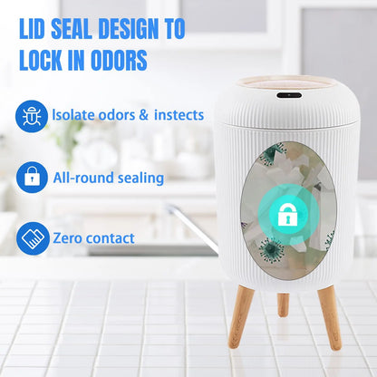 Automatic Trash Can with Lid,  Small Plastic