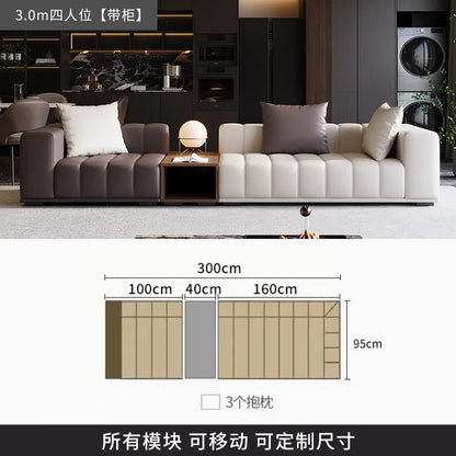 Chinese Leather Living Room Sofas Designer Floor