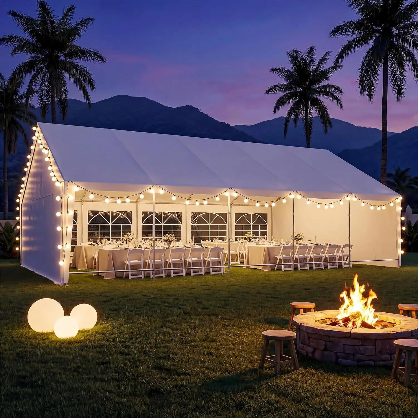 20x30 Party Tent, Heavy Duty Outdoor Canopy