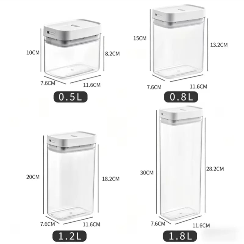 Transparent Plastic Grain Seal Tank Spaghetti Storage