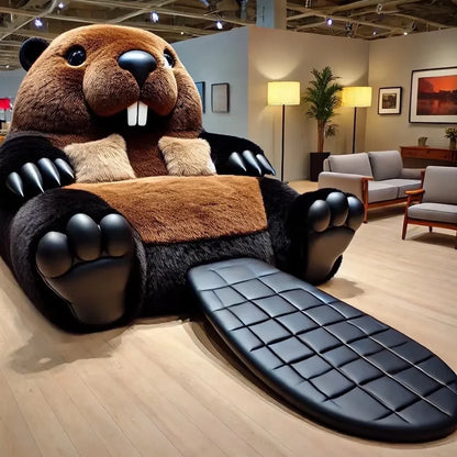 Giant squirrel sofa lazy oversized plush animal toy