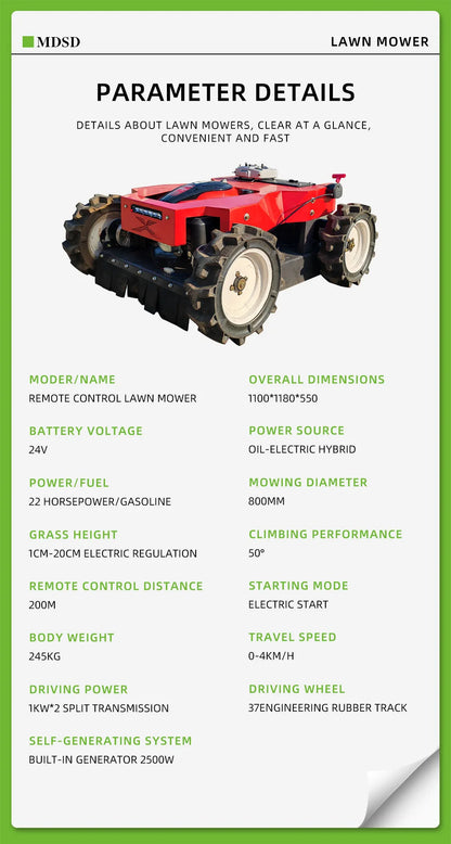 All Terrain Crawler Grass Cutter Remote Control 4-Stroke