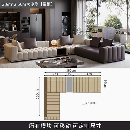 Chinese Leather Living Room Sofas Designer Floor