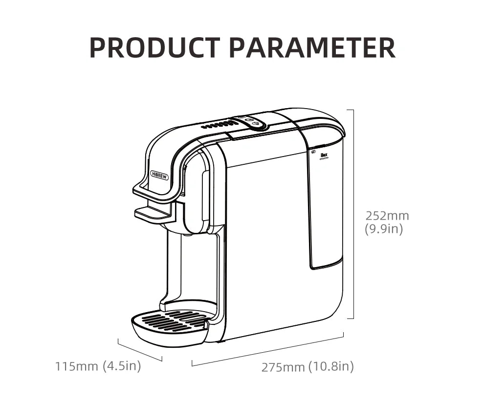 HiBREW Multiple Capsule Coffee Machine, Hot/Cold