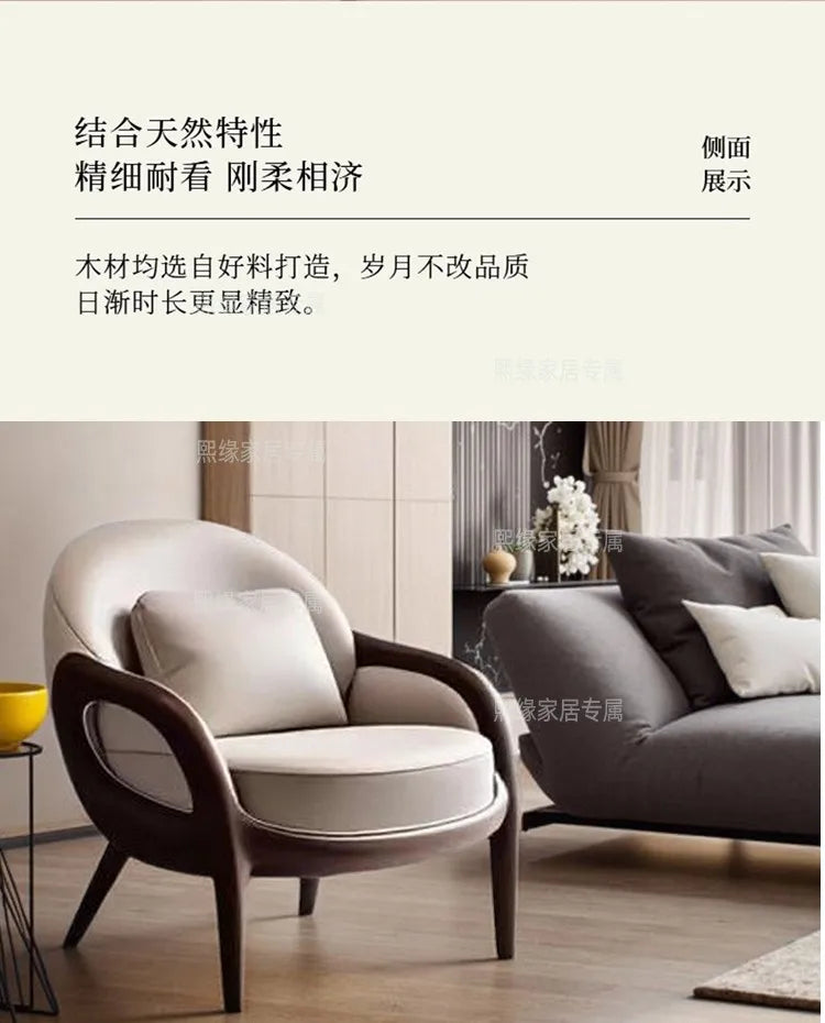 Armrest Big Living Room Chairs Modern Nordic Bedroom