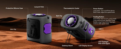 2026 New Semiconductor Cooling Waist Fan Portable