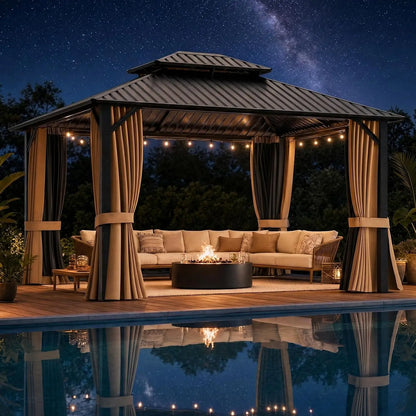 Gazebo Outdoor Gazebos, Hardtop Grill Gazebo garden