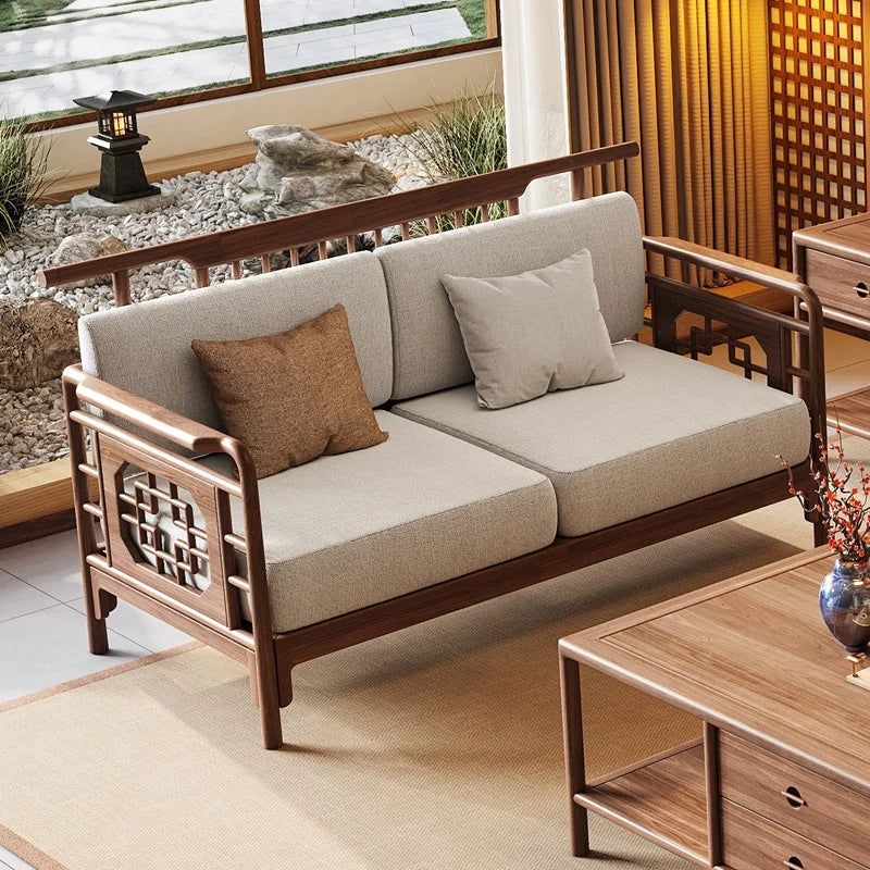 New Chinese Style Black Walnut Official Hat Sofa