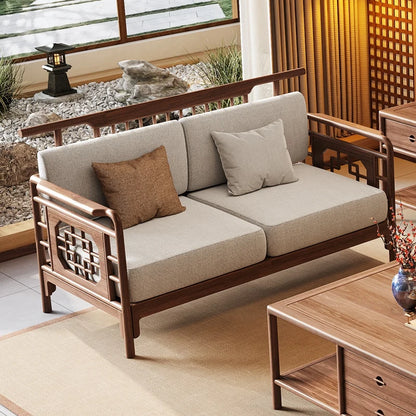 New Chinese Style Black Walnut Official Hat Sofa