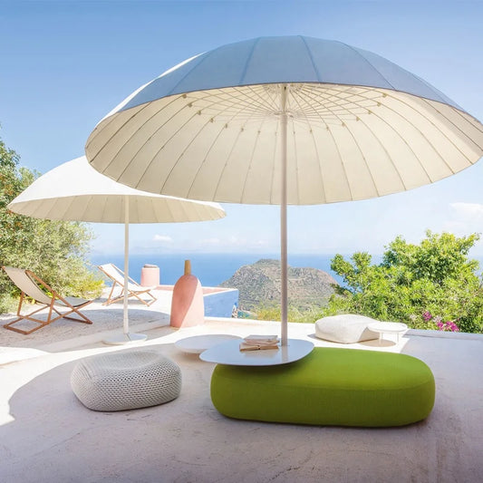 Customized White Garden Patio Outdoor Umbrella Parasol
