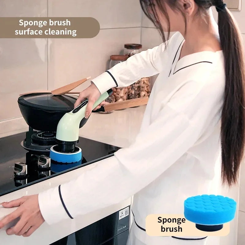 9-in-1 Electric Cleaning Brush Electric Spin Cleaning