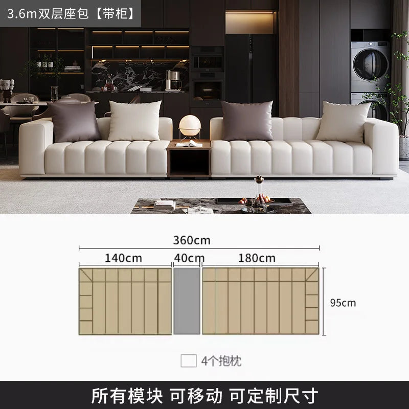 Chinese Leather Living Room Sofas Designer Floor
