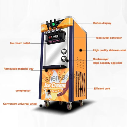 110V 220V Commercial Soft Ice Cream Machine