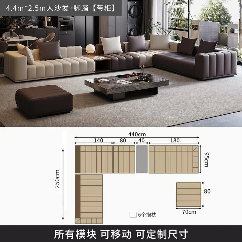 Chinese Leather Living Room Sofas Designer Floor
