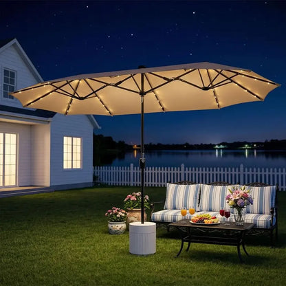 Double Sided Patio Umbrella, Outdoor Market Umbrella