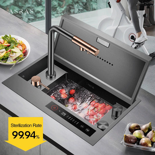 Nanometer Flip Cover Hidden Kitchen Sinks