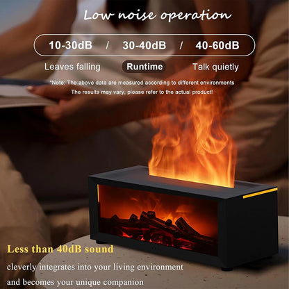 Flame Essential Oil Diffuser, 3D Flame Fireplace