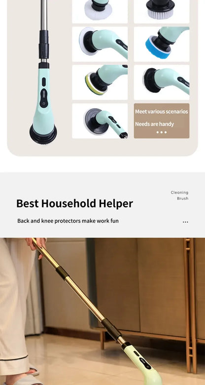 9-in-1 Electric Cleaning Brush Electric Spin Cleaning