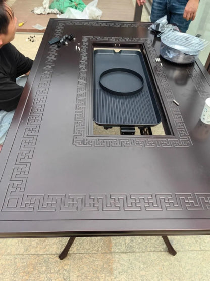 Cast Aluminum Outdoor Dining Set 6-8 Seater Table
