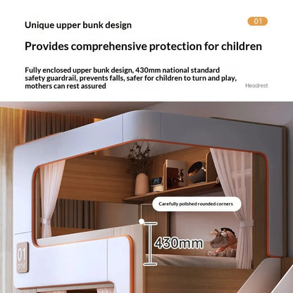 Simple Small Space Bunk Bed for Kids Floating Style