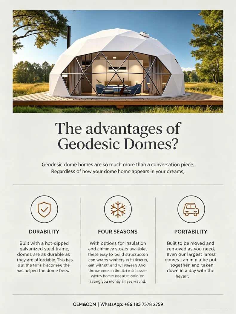 Flame retardant geodesic dome tent, aluminum foil