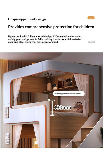 Simple Small Space Bunk Bed for Kids Floating Style