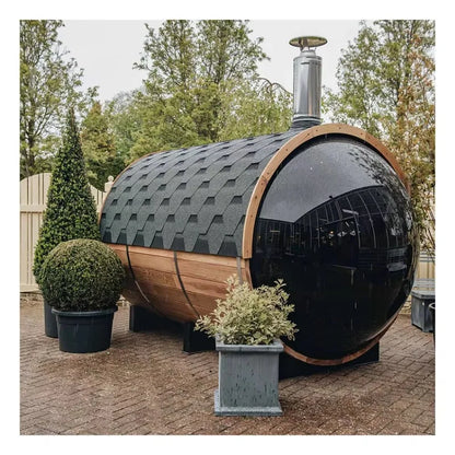 Fas Sauna Solid Wood Garden Panoramic Barrel Outdoor