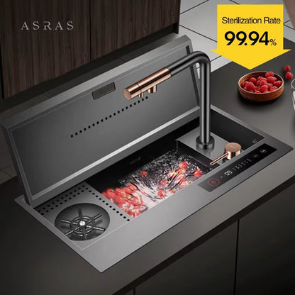 Nanometer Flip Cover Hidden Kitchen Sinks