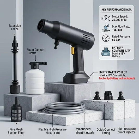Cordless High Pressure Car Wash Gun Portable