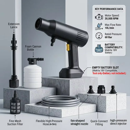 Cordless High Pressure Car Wash Gun Portable