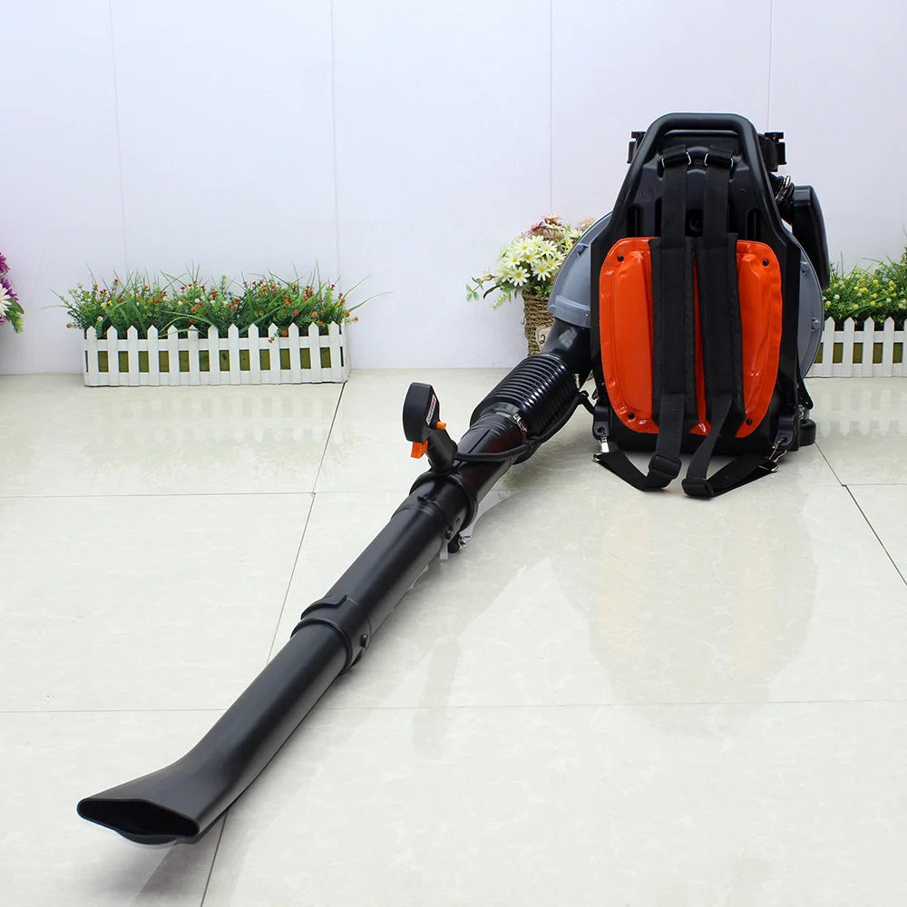 63cc 2-Stroke Backpack Leaf Blower, 2.7kW High Power