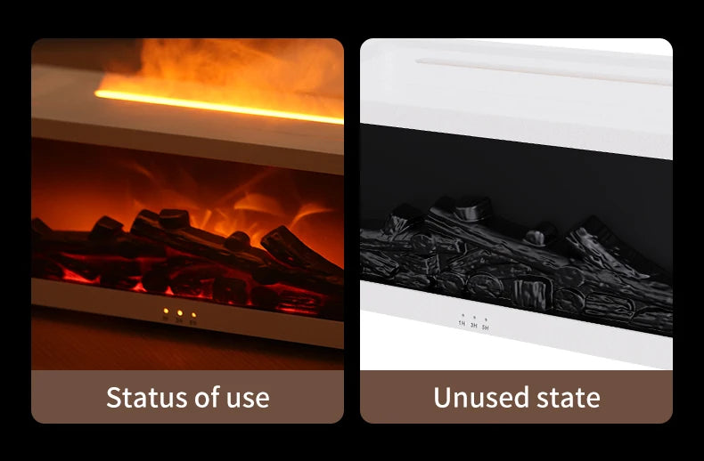 Flame Essential Oil Diffuser, 3D Flame Fireplace