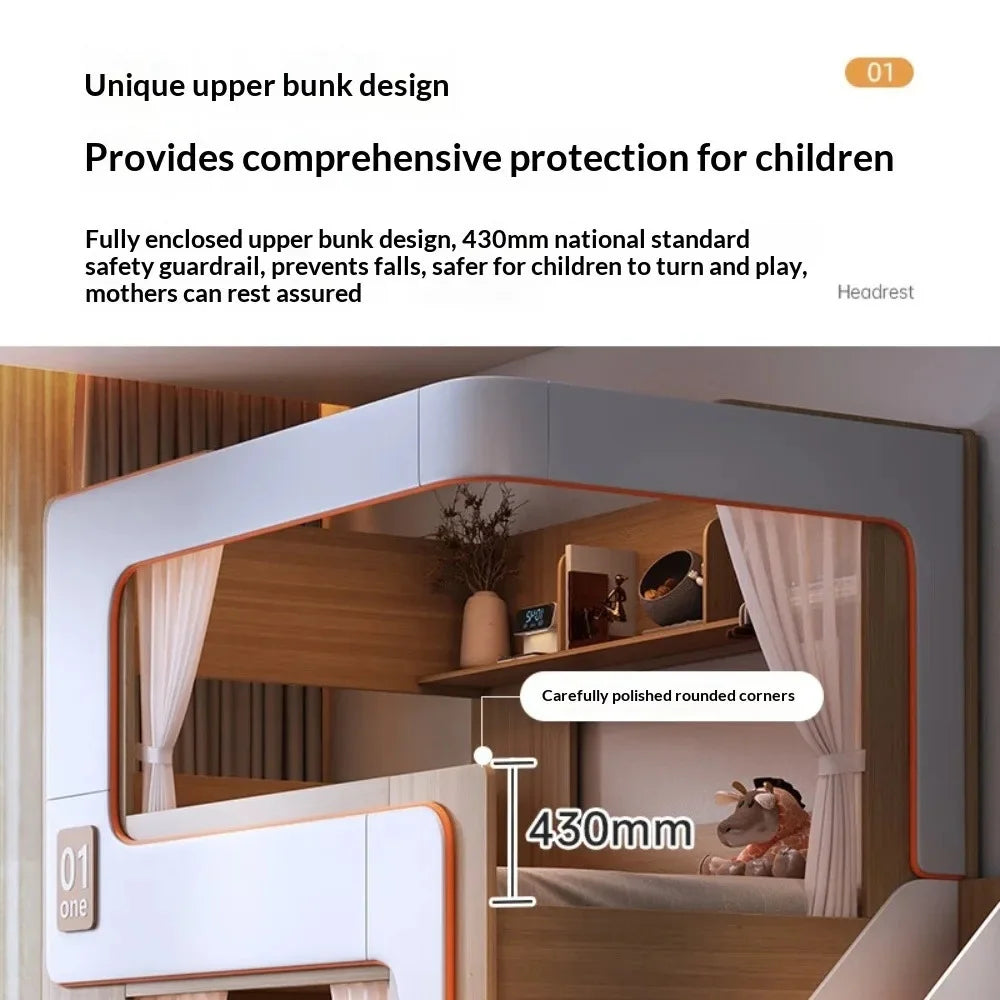 Simple Small Space Bunk Bed for Kids Floating Style