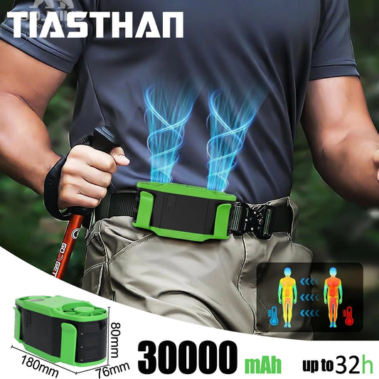Rechargeable Waist Clip Fan 30000mAh 7 Speed