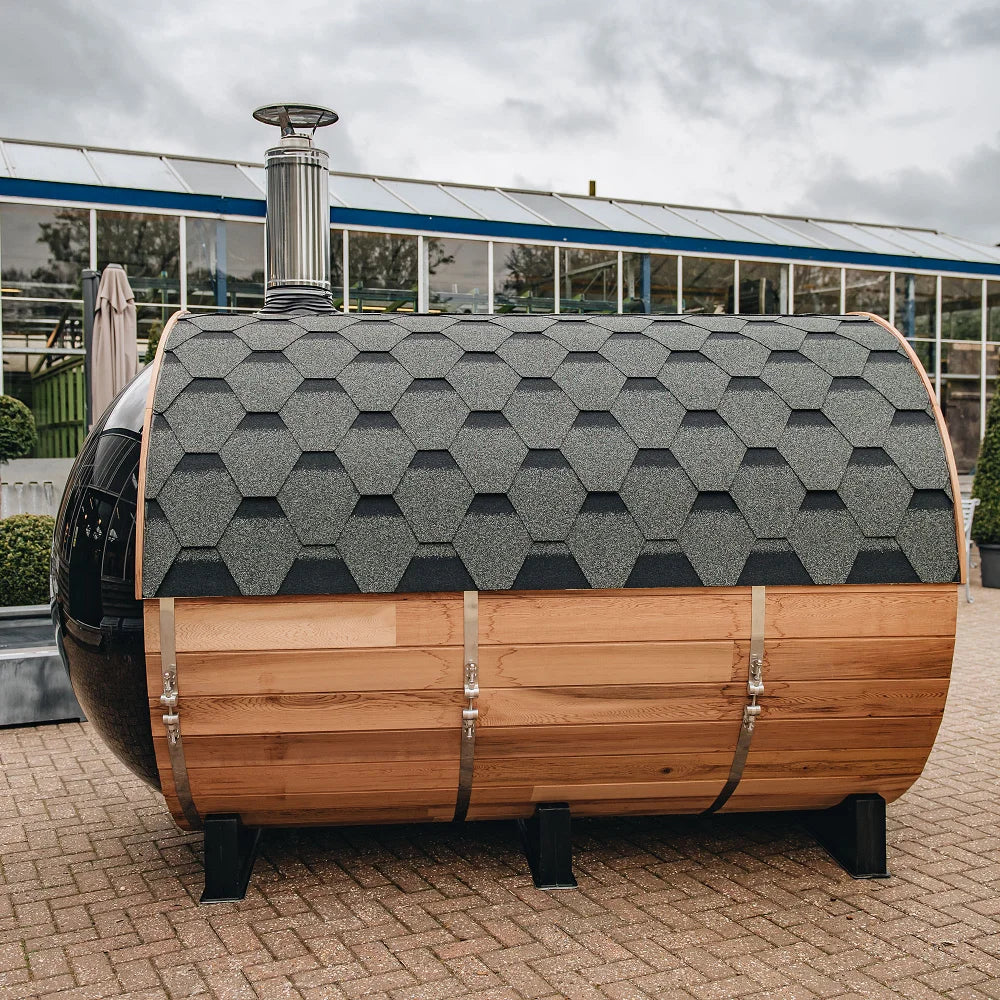 Fas Sauna Solid Wood Garden Panoramic Barrel Outdoor