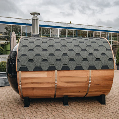 Fas Sauna Solid Wood Garden Panoramic Barrel Outdoor