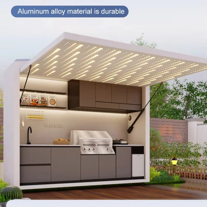Garden Kitchen with Modular Cabinets and Grill