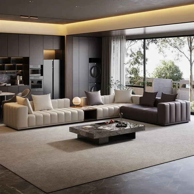 Chinese Leather Living Room Sofas Designer Floor