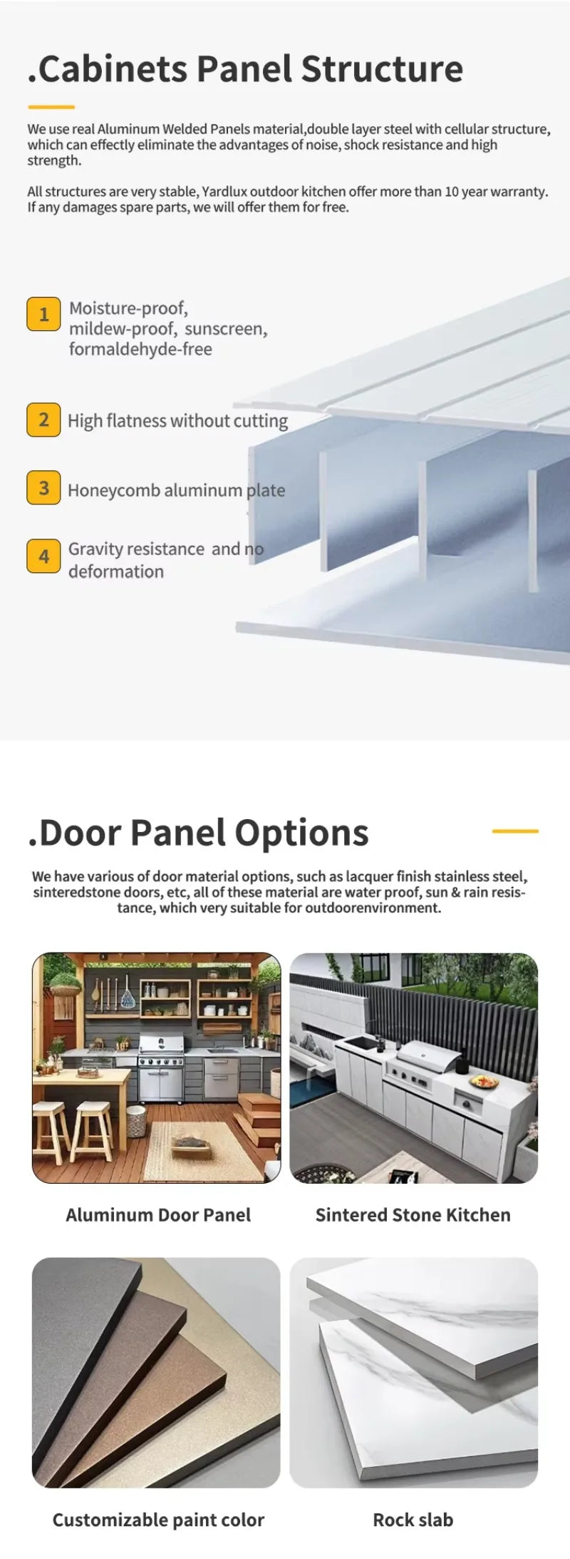Rustproof Aluminum Modular Outdoor BBQ Kitchen