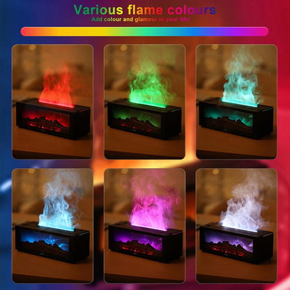 Flame Essential Oil Diffuser, 3D Flame Fireplace