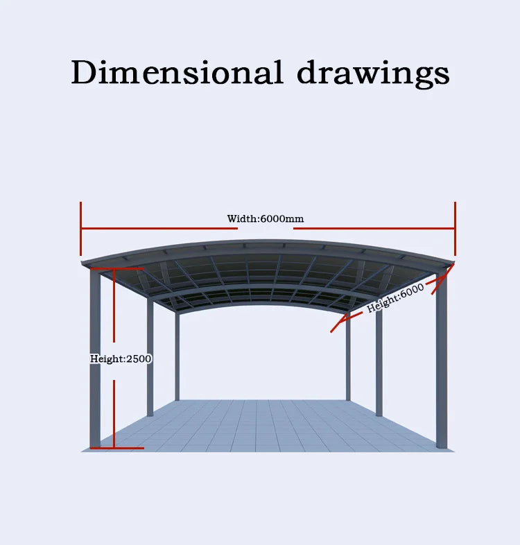 Aluminum Alloy Carport Home Villa Gazebos Garden