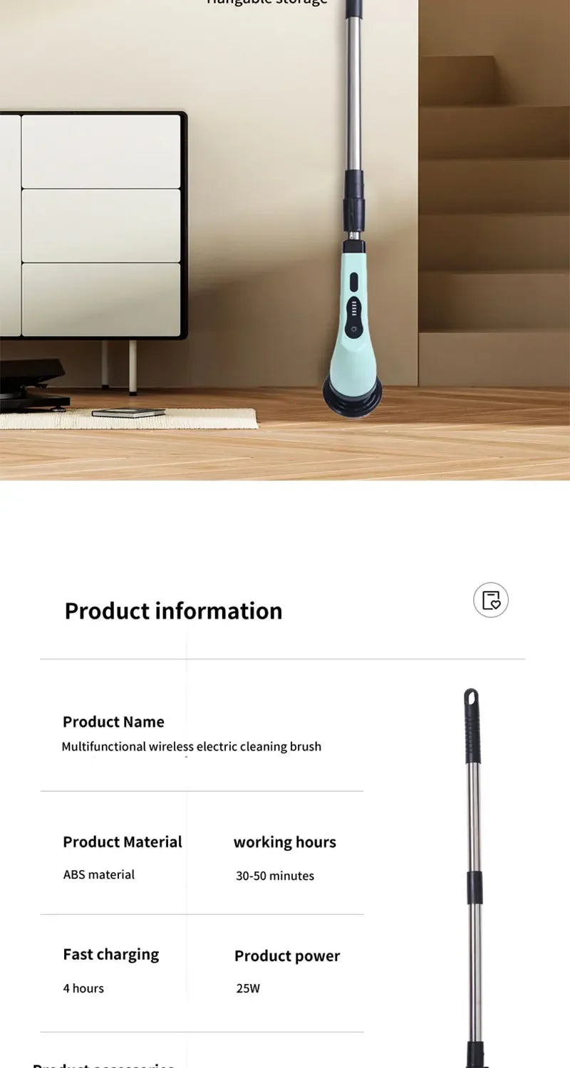 9-in-1 Electric Cleaning Brush Electric Spin Cleaning