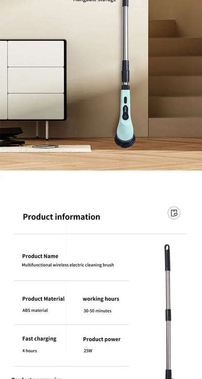 9-in-1 Electric Cleaning Brush Electric Spin Cleaning