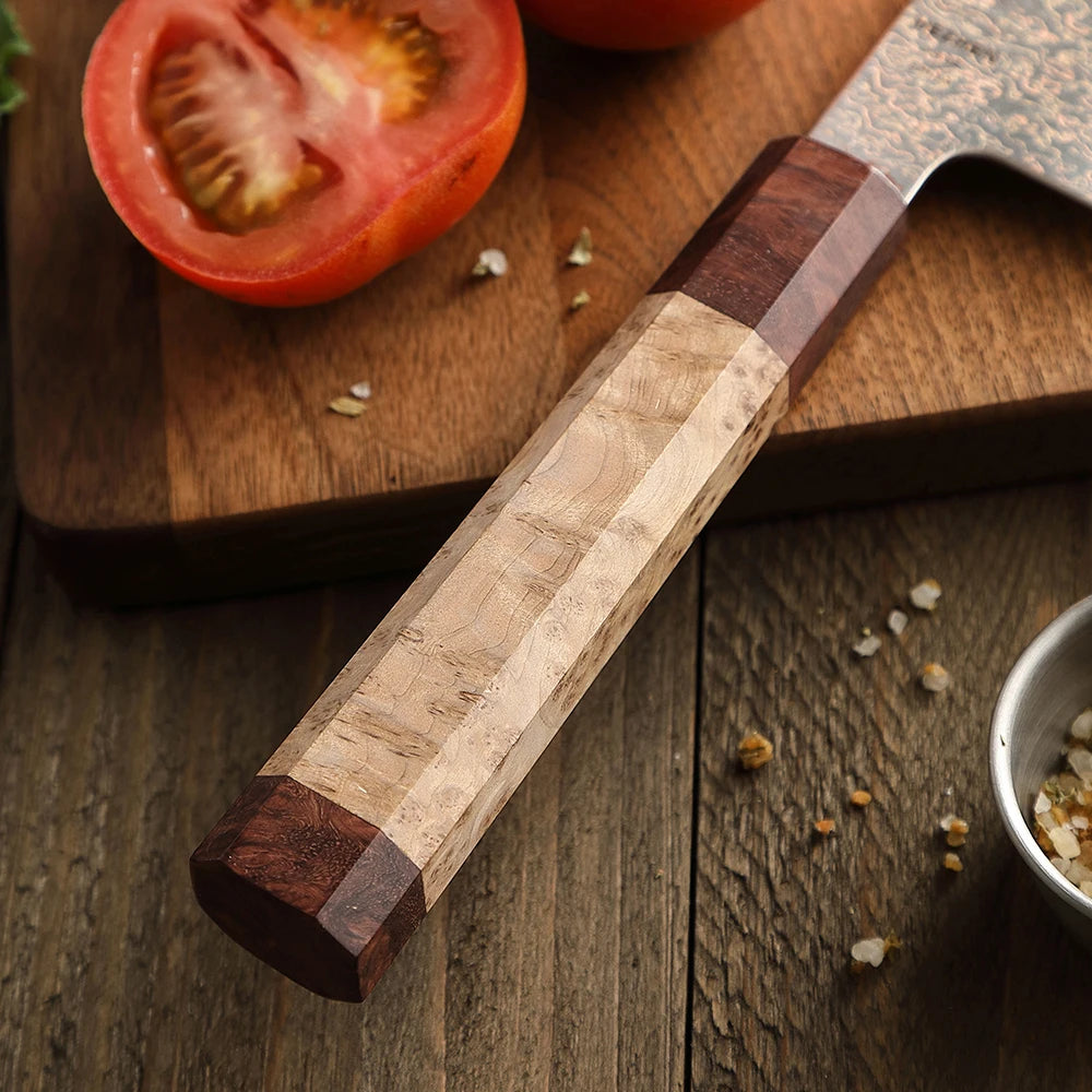HEZHEN 5PC Knife Set 37 Layers Tri-Color Copper