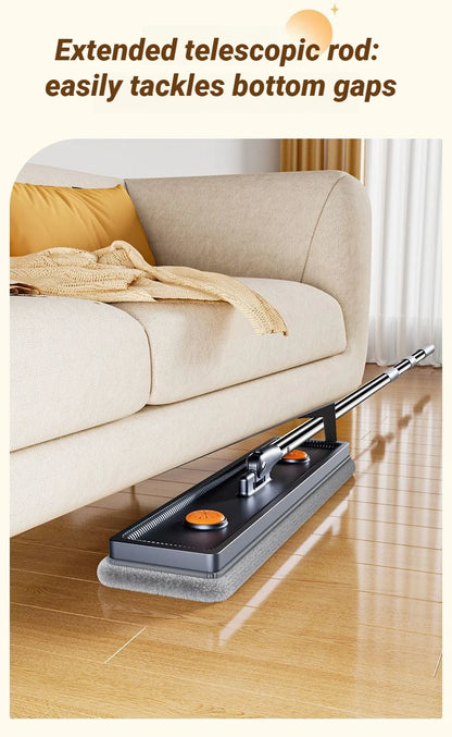 Hand Free Spin Flat Mop 40cm With Scraper