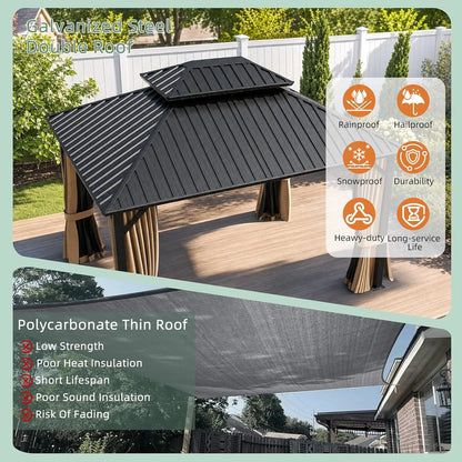 Gazebo Outdoor Gazebos, Hardtop Grill Gazebo garden
